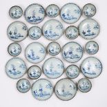 A Set of Twenty-Four 'Batavian Pavilion' Pattern Teabowls and Saucers from the Nanking Cargo, Qianlo