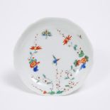 A Famille Verte Lobed-Form 'Birds and Flowers' Dish, Kangxi Period, 17th Century, 十七世纪 康熙五彩花鸟纹碟, dia