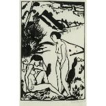 Erich Heckel (1883–1970), AM STRAND (AT THE BEACH), 1923 [DUBE H 336 III B], Woodcut on Japon paper;