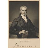 Asher Brown Durand (1796-1886) After Henry Inman (1801-1846), JOHN MARSHALL LLD, 1833, Engraving wit