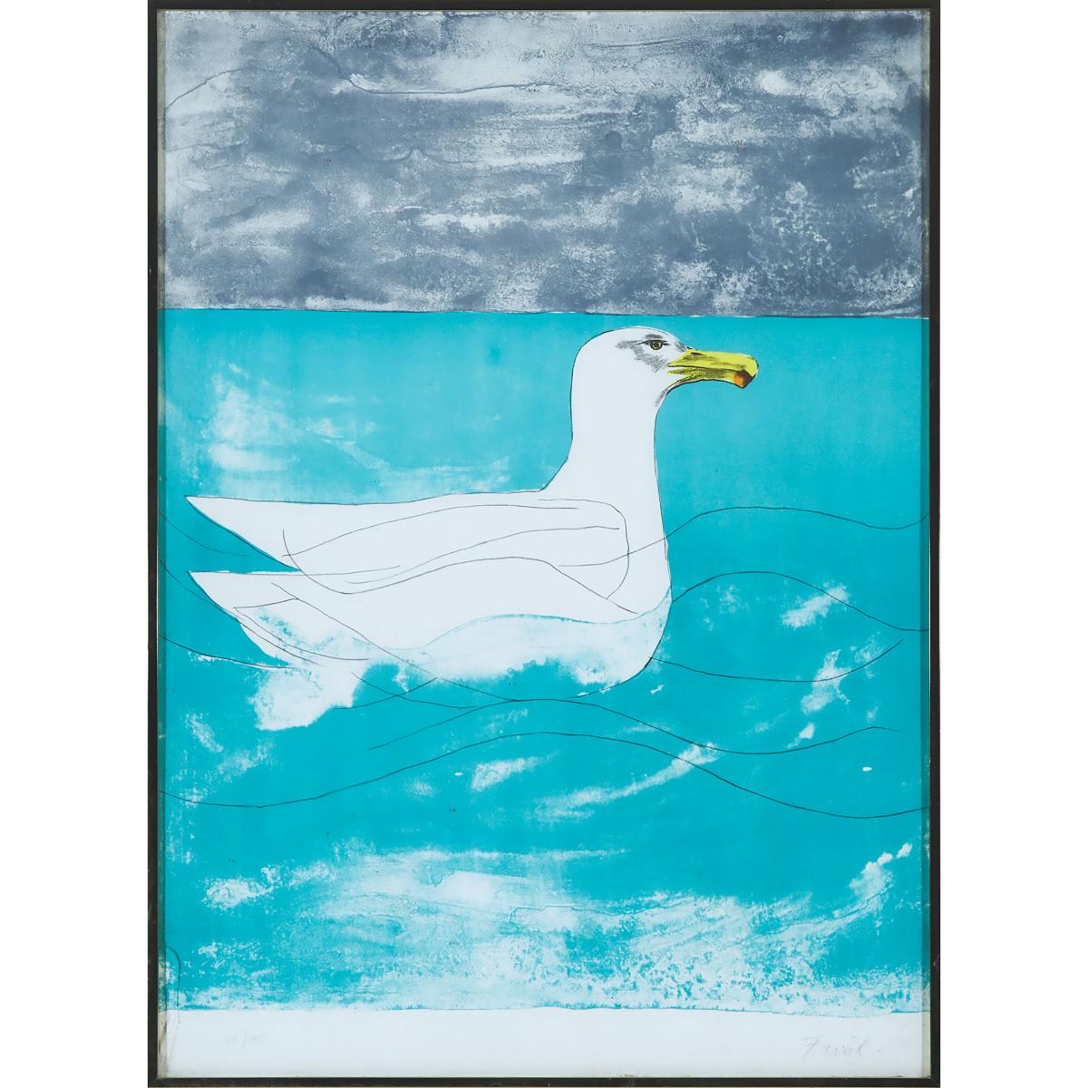 Elisabeth Frink (1930–1993), HERRING GULL (FROM SEABIRD SERIES), 1974 [WISEMAN, 88], Colour lithogra - Image 2 of 3