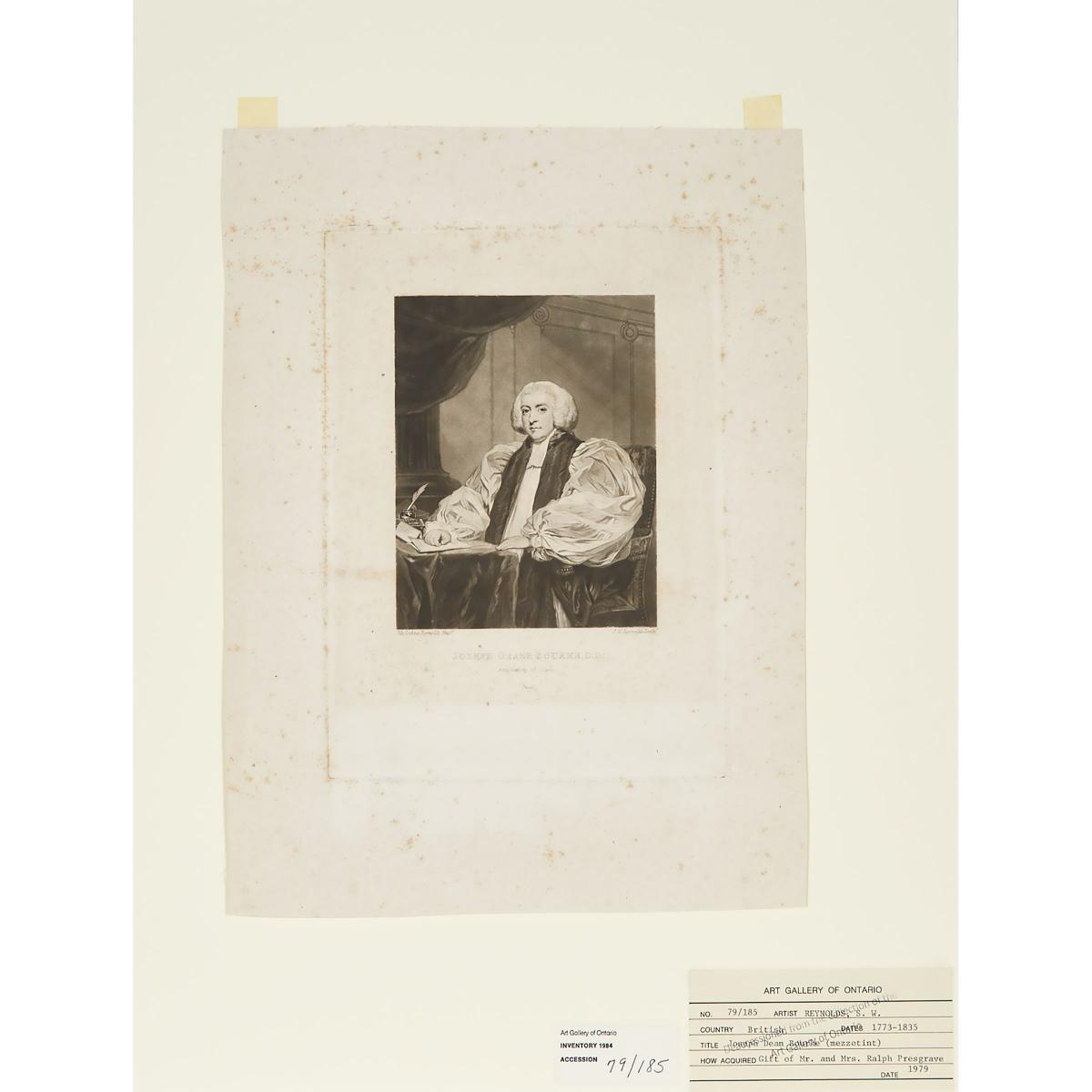 Samuel William Reynolds the Elder (1773-1835) After Joshua Reynolds (1723-1792), LORD SOUTHAMPTON, 1 - Image 8 of 9