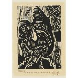 Claude Breeze (1938- ), THE MAN WHO TALKS TO THE WIND #4, 1985-86, Woodcut in black ink on Japon pap