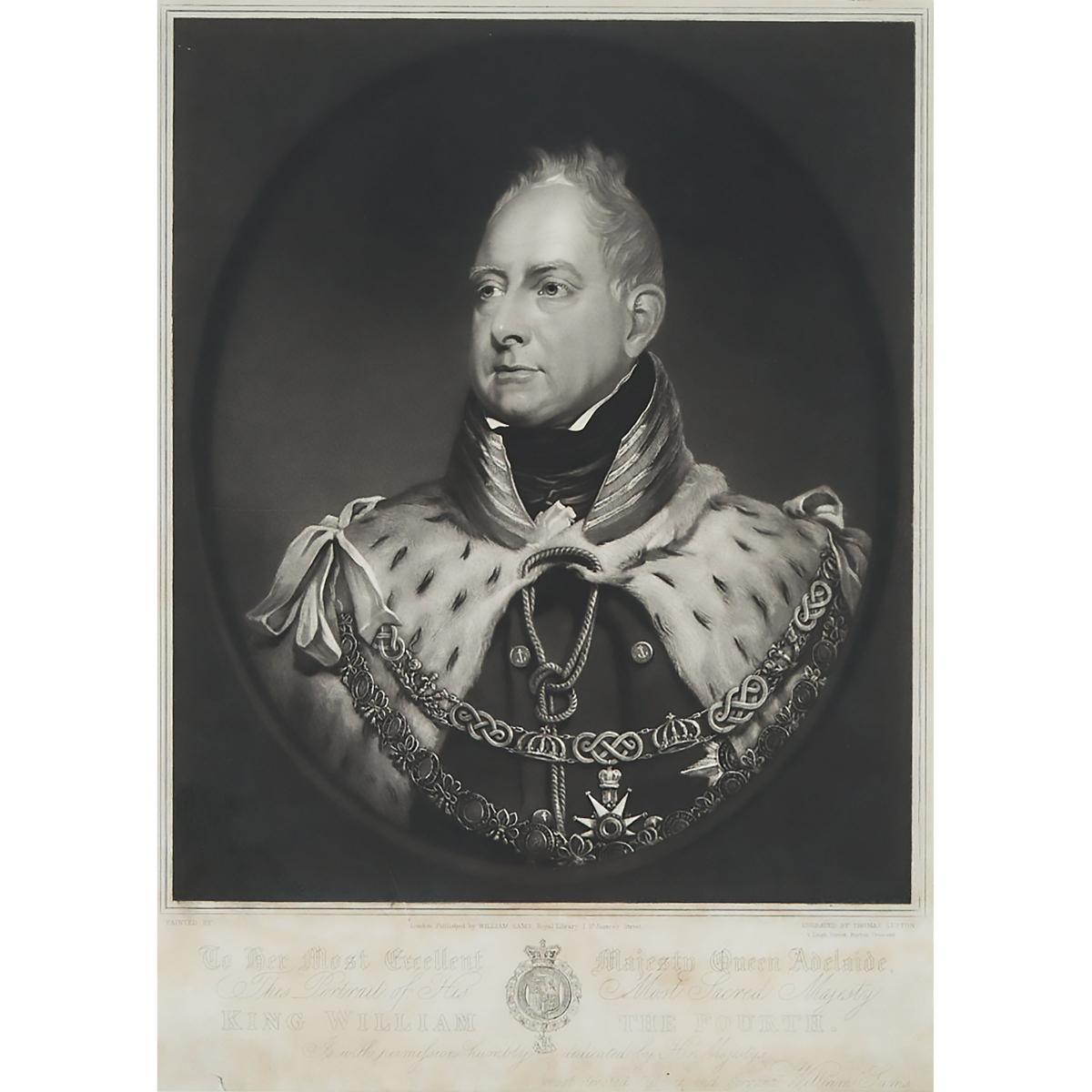 Thomas Lupton (1791-1873), KING WILLIAM THE FOURTH, Mezzotint with letters Together with: Giova - Image 2 of 9