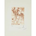 Salvador Dalí (1904–1989), DON QUIXOTE (FROM FIVE SPANISH IMMORTALS), 1965 [FIELD, 65-7 (D)], Sepia