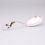 Danish Silver Serving Spoon, #141, Georg Jensen, Copenhagen, post-1945, length 7.8 in — 19.8 cm