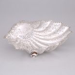 Late Victorian Silver Repoussé and Pierced Shell Dish, Atkin Bros., Sheffield, 1897, width 10.2 in —