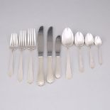 American Silver ‘Pinetree’ Pattern Flatware Service, International Silver Co., Meriden, Ct., 20th ce