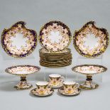 Royal Crown Derby 'Imari' (3707 and 3788) Pattern Dessert Service, 20th century, plate diameter 8.7