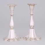 Pair of Russian Silver Table Candlesticks, St. Petersburg, 1858, height 9.1 in — 23 cm (2 Pieces)