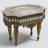 French Enamelled Gilt Bronze and Micro Mosaic Jewellery Casket, early 20th century, 5.1 x 6.4 in — 1