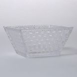 Tiffany Square Glass Bowl, 20th century, height 4.1 in — 10.5 cm, diameter 11 in — 28 cm