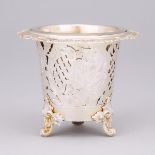 Turkish Silver-Gilt Pierced Vase, 19th century, height 3.8 in — 9.6 cm