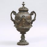 Large French Neoclassical Bronze Pot Pourri Urn, late 19th century, height 17.2 in — 43.7 cm