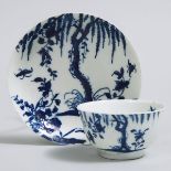 Worcester 'Weeping Willow' Tea Bowl and Saucer, c.1755, height 1.7 in — 4.4 cm, diameter 4.6 in — 11