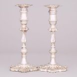 Pair of English Silver Table Candlesticks, London, 1990, height 10 in — 25.5 cm (2 Pieces)