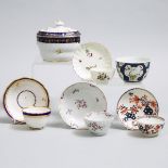 Group of English Porcelain, late 18th century, basin height 4.9 in — 12.5 cm (10 Pieces)