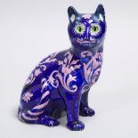 Mosanic Pottery Model of a Cat, early 20th century, height 8.3 in — 21 cm