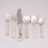 Canadian Silver 'George II Plain' Pattern Flatware Service, Henry Birks & Sons, Montreal Que., 20th