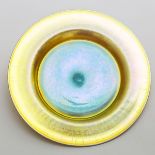 Steuben Gold 'Aurene' Iridescent Glass Plate, early 20th century, diameter 8.2 in — 20.8 cm