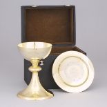 Canadian Silver-Gilt and Plated Chalice and Paten, Desmarais & Robitaille, Montreal, Que., early 20t