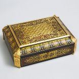 Napoleoan III Louis XIV Style Ormolu Mounted and Brass Inlaid Coromandel Document Box, 19th century,