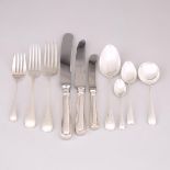Canadian Silver ‘Saxon’ Pattern Flatware Service, Henry Birks & Sons, Montreal, Que., 20th century (