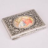 Italian Silver Cigarette Case, 20th century, 3.4 x 2.6 in — 8.6 x 6.6 cm