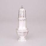 English Silver Octagonal Sugar Caster, London, 1971, height 7.2 in — 18.2 cm