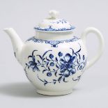 Worcester 'Mansfield' Pattern Teapot, c.1770, height 5.4 in — 13.8 cm