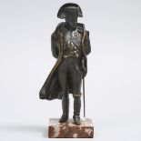 French School Patinated Bronze Figure of Napoleon, 19th century, height 9.1 in — 23 cm