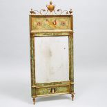 French Neo Classical Paint Decorated and Parcel Gilt Mirror, early 20th century, 55.1 x 24.2 in — 14