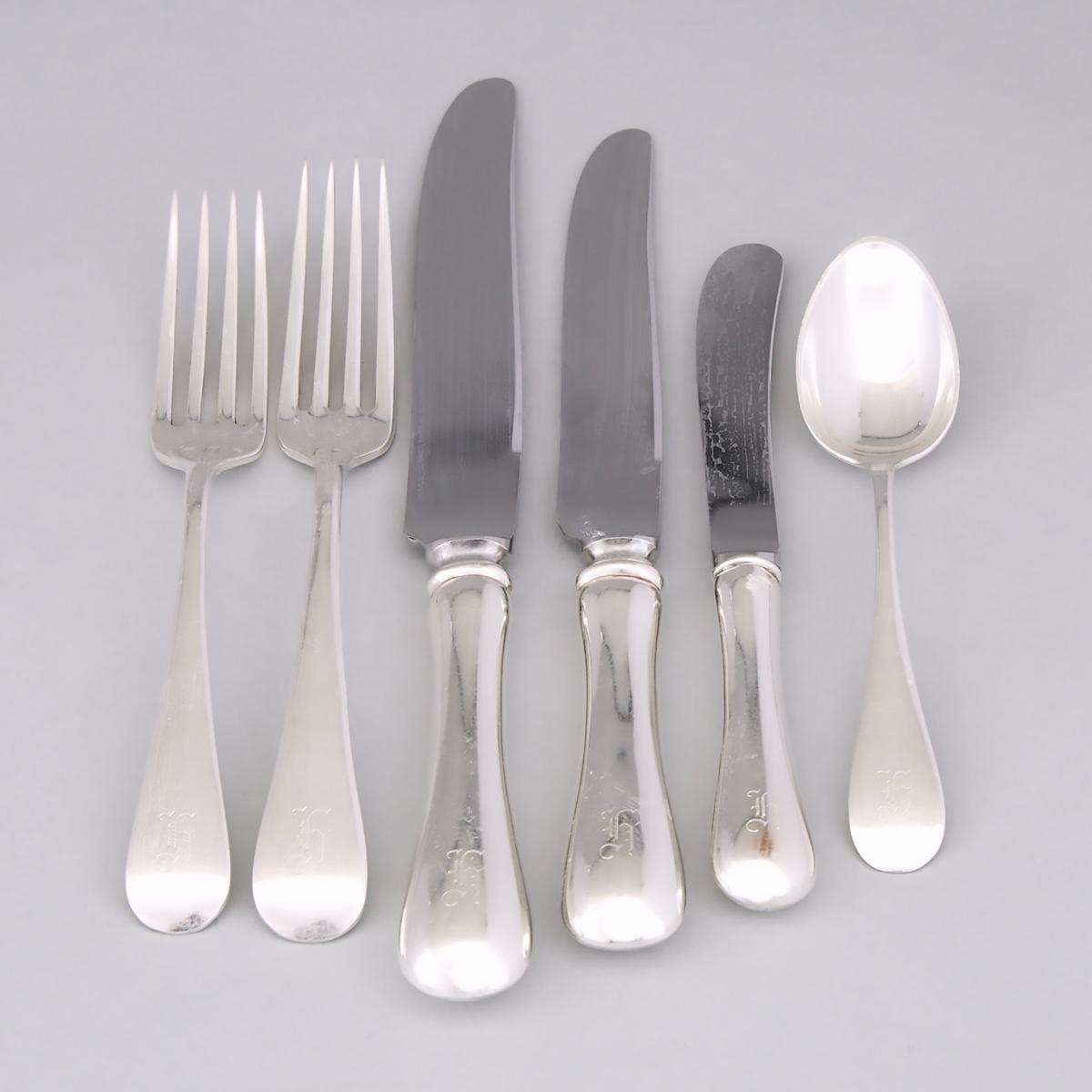 Canadian Silver ‘Old English’ Pattern Flatware Service, Roden Bros., Toronto, Ont., 20th century (48