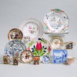Group of English and Continental Ceramics, late 18th/19th century, soup plate diameter 9.8 in — 25 c