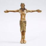 Continental Late Gothic Provincial Carved and Polychromed Corpus Christi, 16th century, 10 x 9.2 in