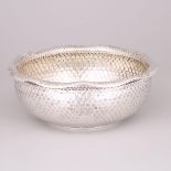 German Silver Bowl, Körner & Proll, Berlin, c.1900, height 3.8 in — 9.7 cm, diameter 9.8 in — 25 cm