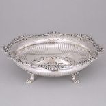 Continental Silver Pierced, Engraved and Moulded Shallow Bowl, probably Austro-Hungarian, late 19th