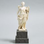 Carved Ivory Figure of a Roman Deity, early 19th century, height 8.75 in — 22.2 cm