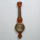 Victorian Inlaid Mahogany Wheel Barometer, M. Fontana, High Wycombe, 19th century, height 39 in — 99