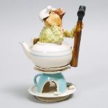 Evelyn Grant, Monkey Teapot, 2005, overall height 10.8 in — 27.5 cm (2 Pieces)