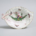 Worcester Leaf Dish, c.1765, length 10.2 in — 26 cm