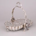 Edwardian Silver Plated Shell Breakfast Dish, early 20th century, height 10.8 in — 27.5 cm