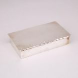 American Silver Cigarette Box, Cartier, New York, N.Y., 20th century, 1.2 x 6.1 x 3.7 in — 3 x 15.5