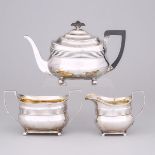 George III Silver Assembled Tea Service, Alice & George Burrows and Thomas Robins, London, 1806, tea