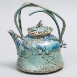 Kayo O'Young (Canadian, b.1950), Blue Glazed Teapot, 1989, height 8.1 in — 20.5 cm