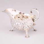 Victorian Silver Small Sauce Boat, Charles Stuart Harris, London, 1890, length 4.5 in — 11.5 cm