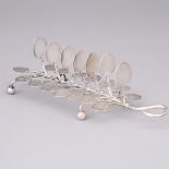 Victorian Silver Seven-Bar Toast Rack, Yapp & Woodward, Birmingham, 1849, length 8.5 in — 21.5 cm