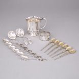 Group of Mainly English Silver, 20th century, mug height 3.1 in — 7.8 cm (16 Pieces)