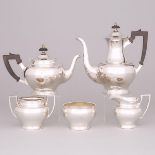 American Silver Tea and Coffee Service, R. Wallace & Sons, Wallingford, Ct., 20th century, coffee po