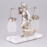 Edwardian Silver Plated Novelty Figural Condiment Cruet, early 20th century, height 6.6 in — 16.8 cm